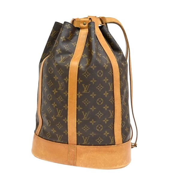 LOUIS VUITTON LV Randonnee GM Shoulder Bag Monogram Leather Brown M42244 85YH588 - Picture 1 of 16